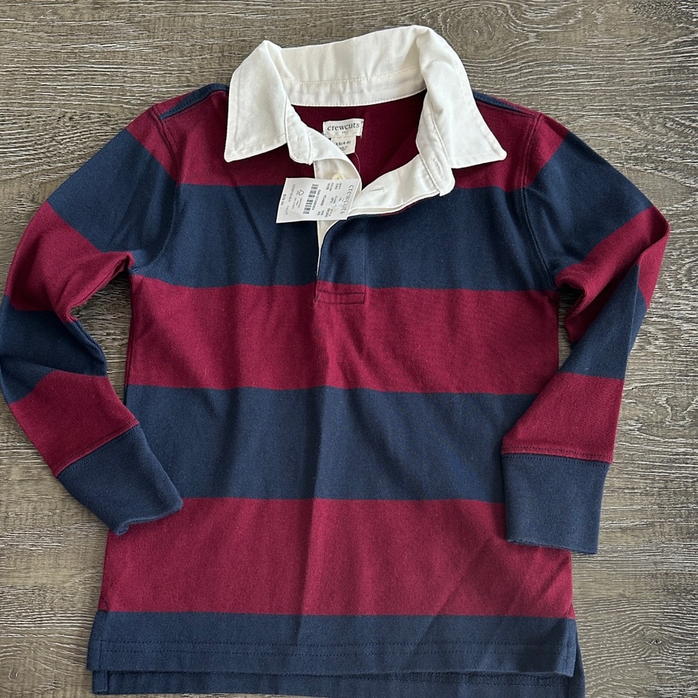 Crewcuts Kids Polo with Red and Blue Stripes